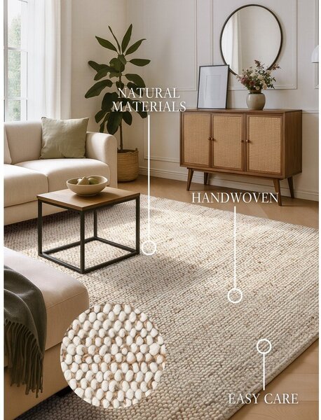 Tappeto beige tessuto a mano con lana 160x230 cm Peas - Villeroy&Boch