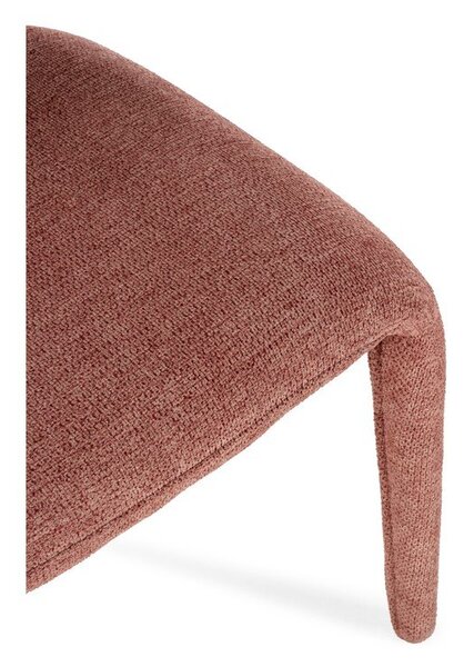 Sedia da pranzo color terracotta imbottito Maca – MOME