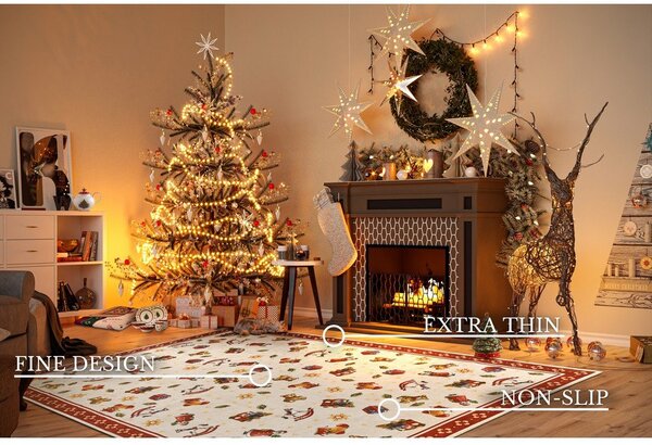 Tappeto rosso con motivo natalizio 160x230 cm Red Christmas - Villeroy&Boch