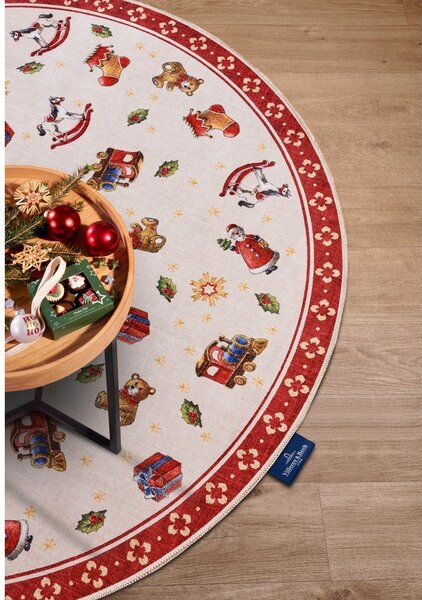 Tappeto rotondo rosso con motivo natalizio ø 150 cm Red Christmas - Villeroy&Boch