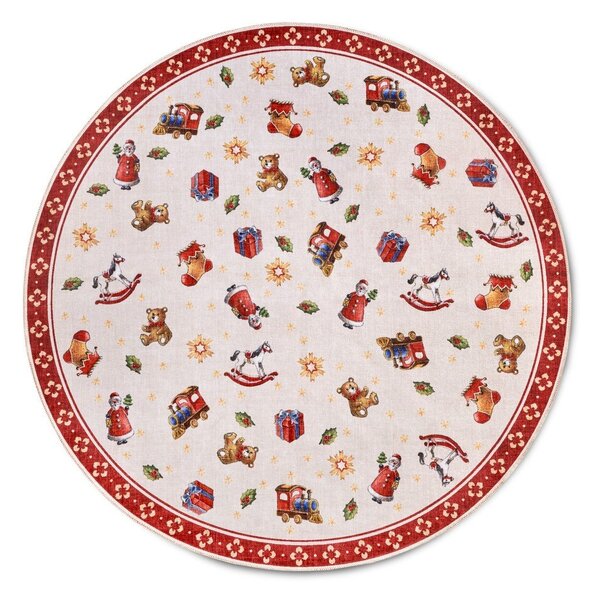 Tappeto rotondo rosso con motivo natalizio ø 150 cm Red Christmas - Villeroy&Boch