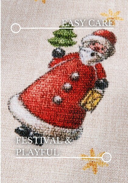 Tappeto rotondo rosso con motivo natalizio ø 150 cm Red Christmas - Villeroy&Boch