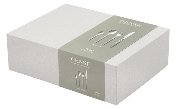 Posate argentate in acciaio inox 16 pz Twist – Gense