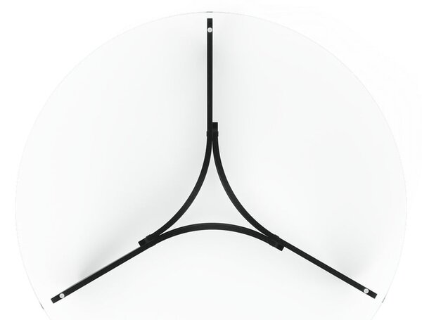 Tavolino rotondo nero con piano in vetro 87x87 cm Madera - Umbra