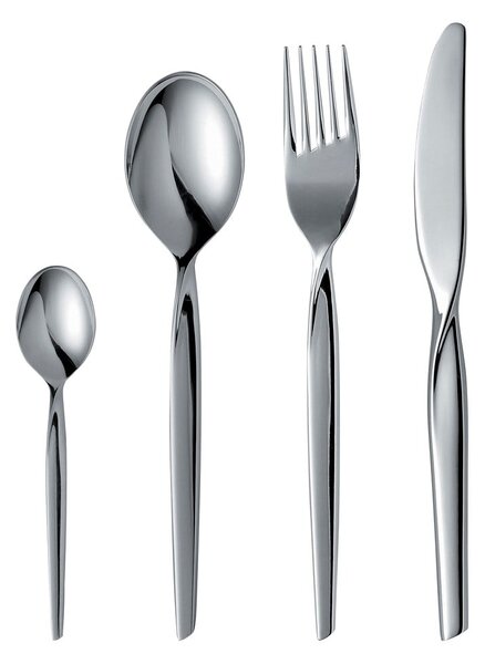 Posate argentate in acciaio inox 16 pz Twist – Gense