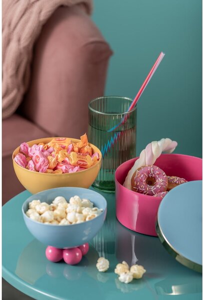 Scatola decorativa rosa in metallo ø 16x6 cm Double Funky – PT LIVING