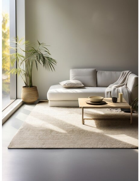 Tappeto color crema in iuta 80x150 cm Bouclé – Hanse Home
