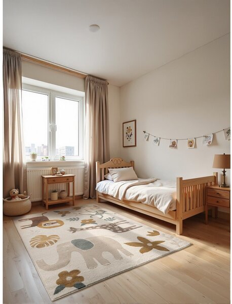 Tappeto per bambini color crema 120x170 cm Animal Safari – Hanse Home