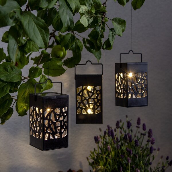 Luci decorative solari IZOLA, set di 3, IP44