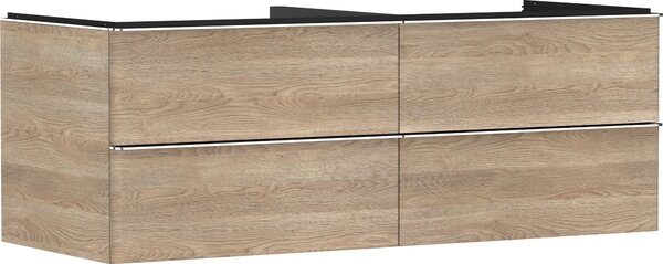 Hansgrohe Xelu Q Meuble sous-lavabo, 1360x550, 4 tiroirs, pour vasques à poser, sans découpe de siphon, 54088000, 54088000