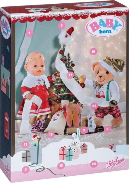 Calendario dell'Avvento BABY born 43cm, Set di vestiti per bambole, 3 anni/anni