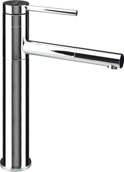 Rubinetto per lavabo, modello alto, con bocca estraibile - cromato