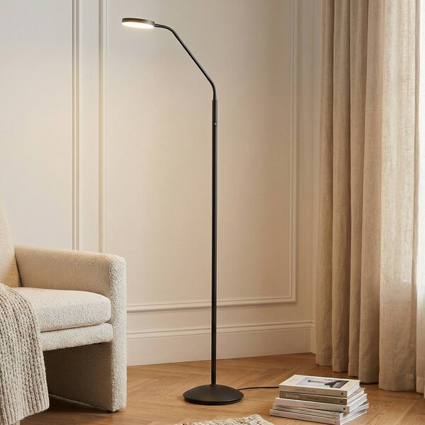 Lampada da terra a LED Elvyn Lindby, dimmerabile, Nero, Soggiorno / Sala da pranzo, Metallo, Moderno, Lampada LED da terra