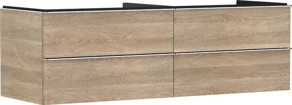 Hansgrohe Xelu Q Meuble sous-lavabo, 1560x550, 4 tiroirs, pour vasques à poser, sans découpe de siphon, 54092000, 54092000