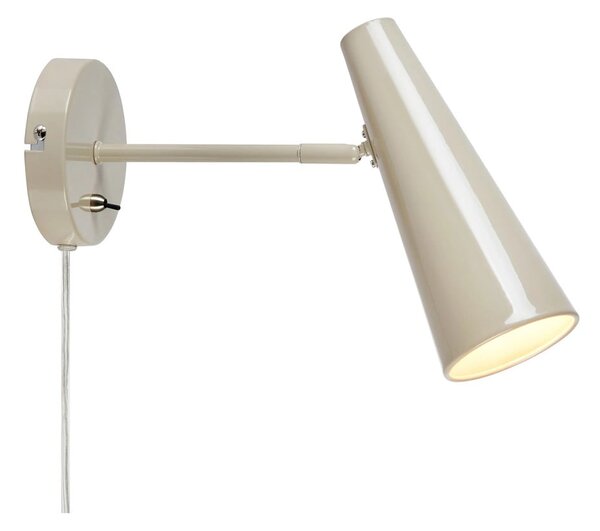 Lampada da parete greige con alimentazione a corrente Peak – Markslöjd