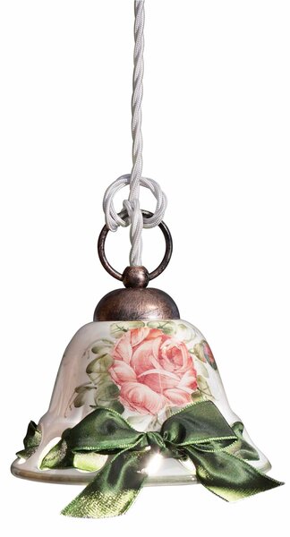Sospensione a una lampada da interno in materiale Ceramico NAPOLI CLASSIC Diametro ? 15xh15cm peso 1 kg - Attacco Lampada E 14 Vintage Tortora