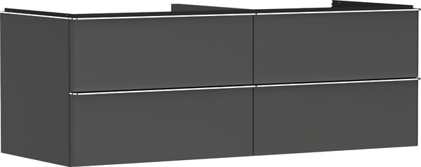 Hansgrohe Xelu Q Meuble sous-lavabo, 1360x550, 4 tiroirs, pour vasques à poser, sans découpe de siphon, 54087000, 54087000