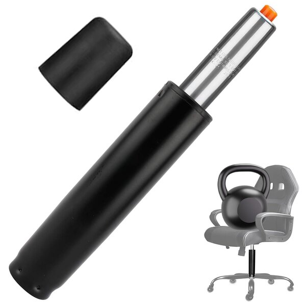 Pistone per sedia da ufficio, cilindro a gas, universale, nero, lunghezza totale da 300 mm a 450 mm