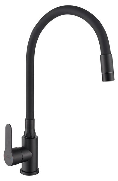 Rubinetto per lavello da cucina Ksanti Inox con 2 beccucci mobili Nero