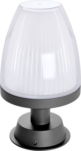 Lampada da terra, lampada da zoccolo, lampada da esterno, E27, antracite, IP44, illuminazione da giardino, moderna, lampada da esterno in alluminio da 21,6 cm, RD1901-200