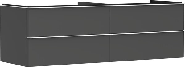 Hansgrohe Xelu Q Meuble sous-lavabo, 1560x550, 4 tiroirs, pour vasques à poser, sans découpe de siphon, 54091700, 54091700