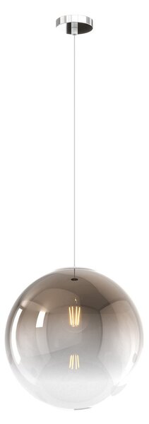 Sopsensione Moderna Big Eclipse Metallo Cromo Vetro Bronzo 1 Luce E27 D30