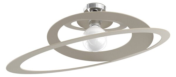 Plafoniera Industrial-Minimal Bungee Metallo Sabbia 1 Luce E27 D70Cm