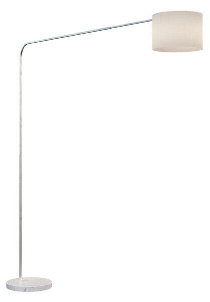 Piantana Contemporanea Corner Marmo Basso Bianco Tessuto Bianco 1 Luce E27