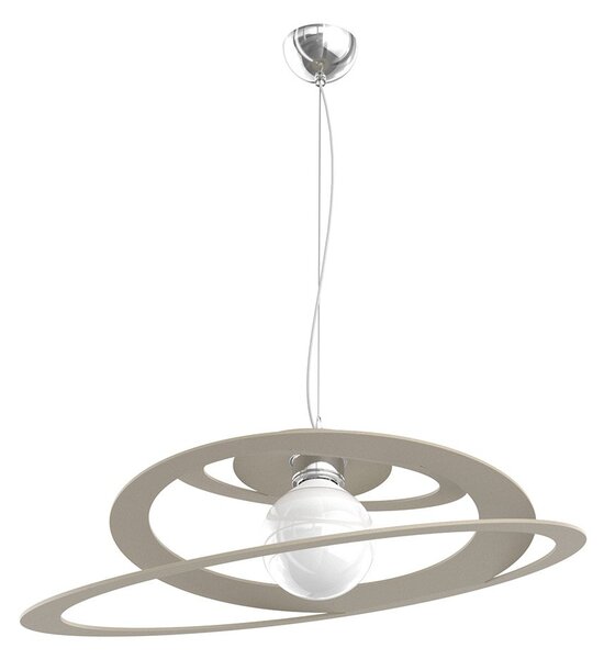 Sospensione Industrial-Minimal Bungee Metallo Sabbia 1 Luce E27 D50Cm