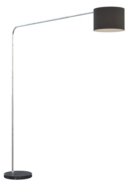 Piantana Contemporanea Corner Marmo Basso Nero Tessuto Nero 1 Luce E27