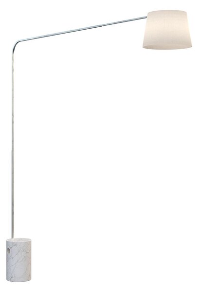 Piantana Contemporanea Corner Marmo Alto Bianco Diffusore Bianco 1 Luce E27
