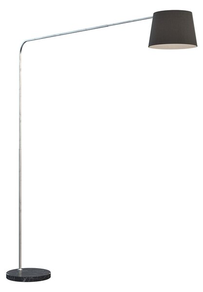 Piantana Contemporanea Corner Marmo Basso Nero Diffusore Nero 1 Luce E27