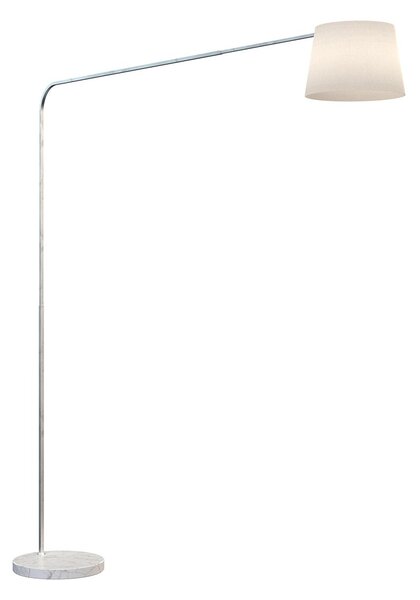 Piantana Contemporanea Corner Marmo Basso Bianco Diffusore Bianco 1 Luce E27
