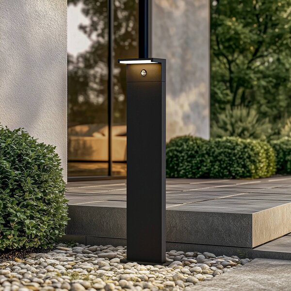 Arcchio Lampione a LED Iberion, 90 cm, antracite, sensore Iberion, Nero, Alluminio, Moderno