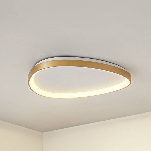 Plafoniera a LED Asken Lucande, dimmerabile, Ottone / Oro, Soggiorno / Sala da pranzo, Alluminio, Moderno, Plafoniera LED