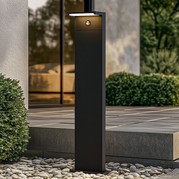 Arcchio Lampione a LED Iberion, 90 cm, antracite, sensore Iberion, Nero, Alluminio, Moderno