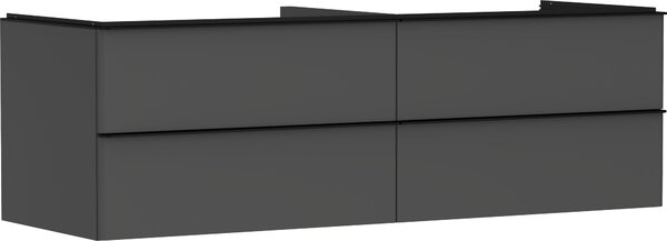 Hansgrohe Xelu Q Meuble sous-lavabo, 1560x550, 4 tiroirs, pour vasques à poser, sans découpe de siphon, 54091670, 54091670