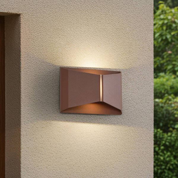 Applique da esterni a LED Anlira Lindby, Marrone / Ruggine, Metallo, Moderno, Applique LED da esterni