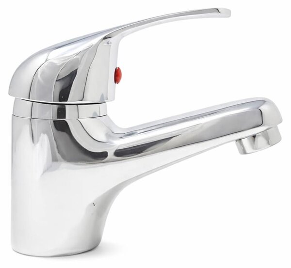 Miscelatore per lavabo, rubinetto da bagno - Monocomando - Cromato - Aeratore anticalcare e kit di montaggio