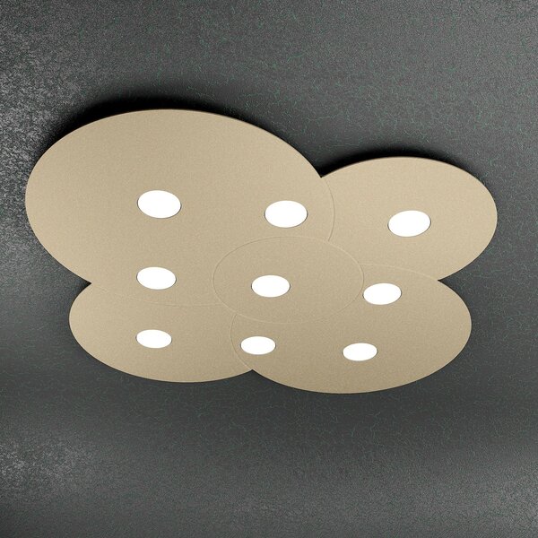 Plafoniera Moderna Cloud Metallo Sabbia 9 Luci Gx53