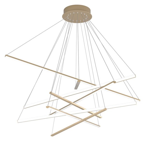 Sospensione Moderna Dna Alluminio Oro Led 50W