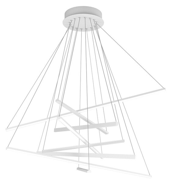 Sospensione Moderna Dna Alluminio Bianco Led 80W