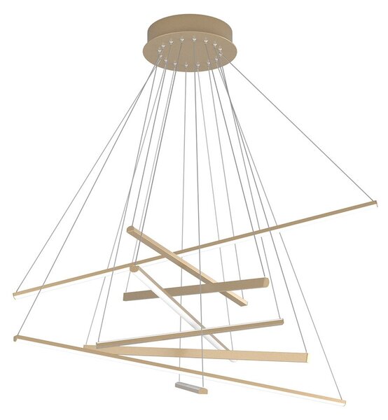 Sospensione Moderna Dna Alluminio Oro Led 80W