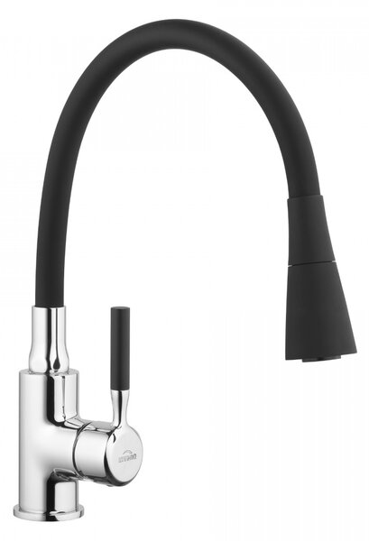 Pogo Trend Miscelatore per lavello con bocca mobile 2f Nero
