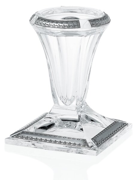 Candeliere in cristallo e argento 16 h. cm