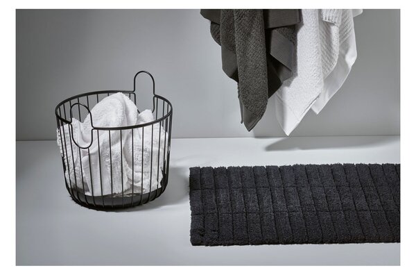 Tappetino da bagno nero 80x50 cm Tiles - Zone
