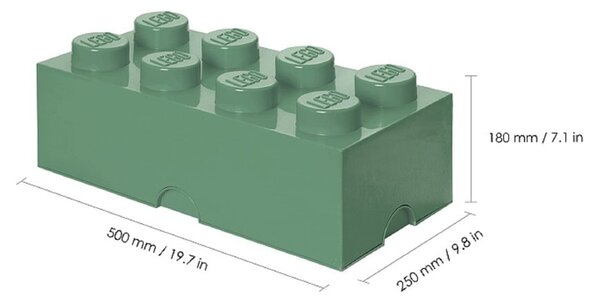 Scatola portaoggetti verde cachi - LEGO®