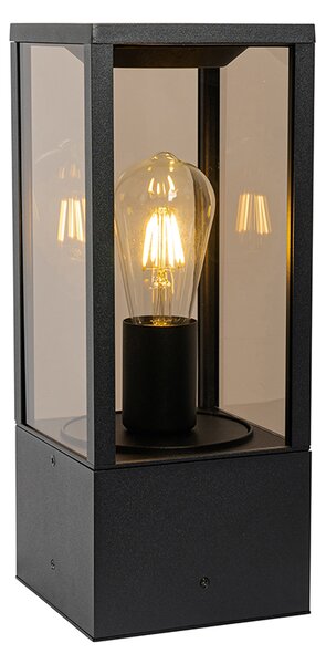 Lampada da esterno in piedi nera con fumo 40 cm IP44 - Charlois