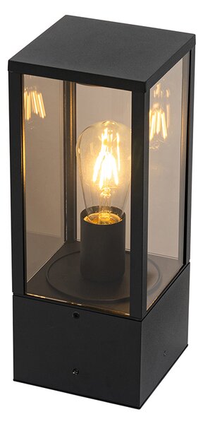 Lampada da esterno in piedi nera con fumo 40 cm IP44 - Charlois