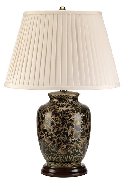 Lampada Da Scrivania Contemporanea Morris Porcellana Oro Nero Small 1 Luce E27